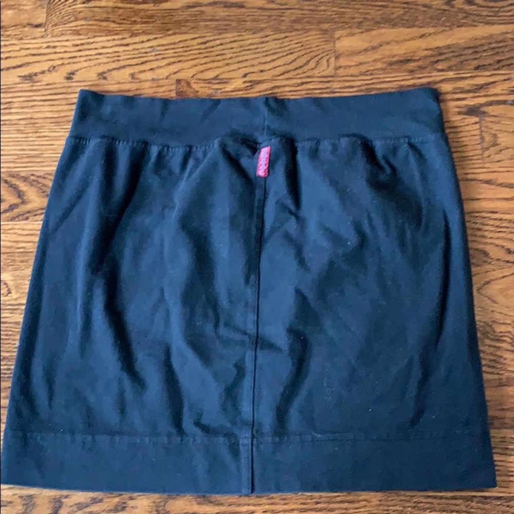 Hard tail black mini skirt